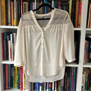 Anthropologie Maeve Cream Blouse